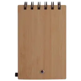 Wood Pocket Notepad & Sticky-Memo & Pen Green Back